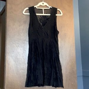 Beautiful Free People Black Dress - Lacy overlay